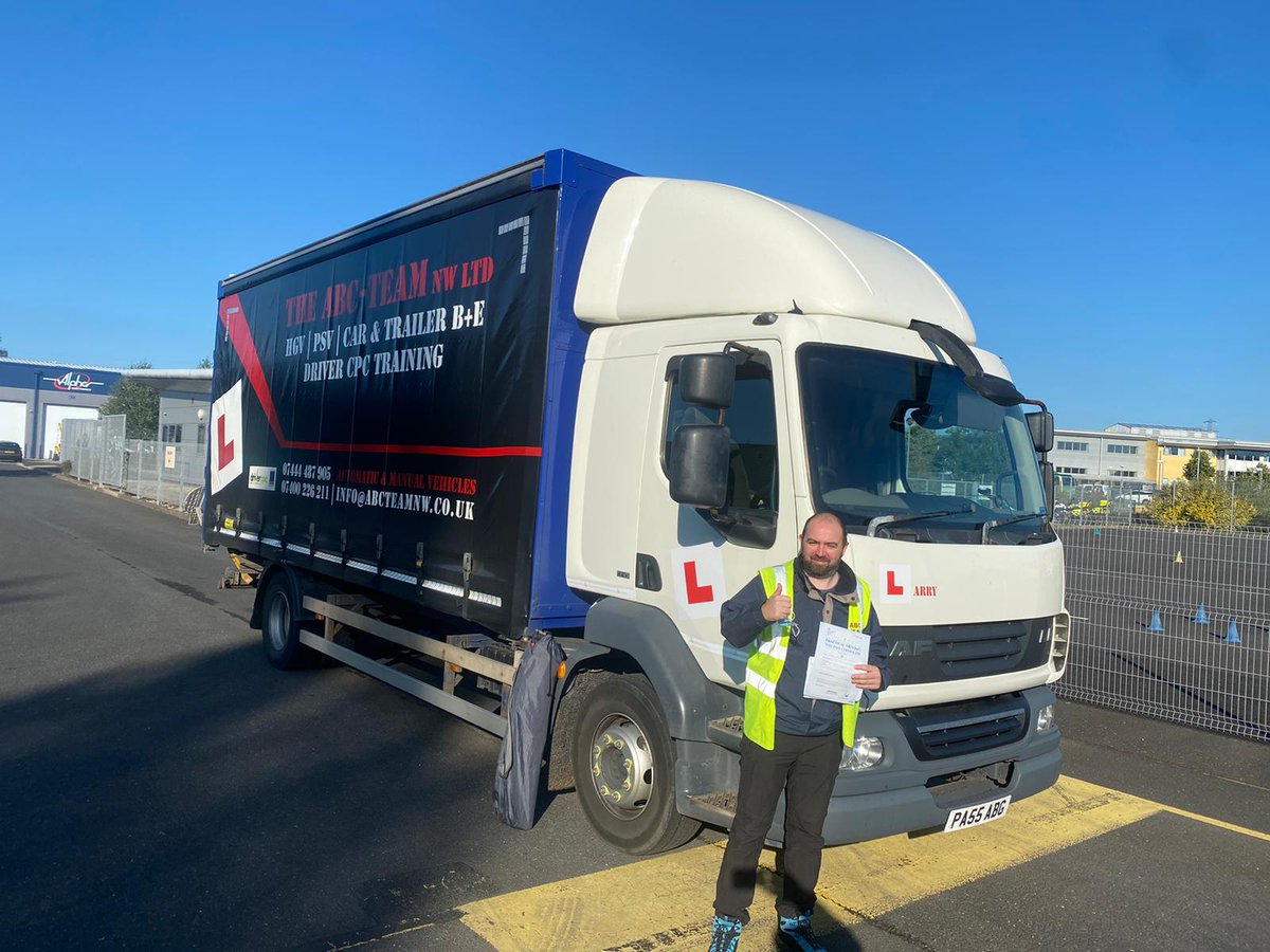 ABCTeamNWLtd1's tweet photo. Congratulations to Bryn on passing his Cat C practical test. #CatC #CPC #mod4 #cpcmod4 #CatCtraining #DriverTraining #PSV #PSVTraining #HGV #HGVTraining #trailertraining #ABCTeam #northwest #drivers #transport #drivershortage #haulage #supplychain https://t.co/gzqUieluIk