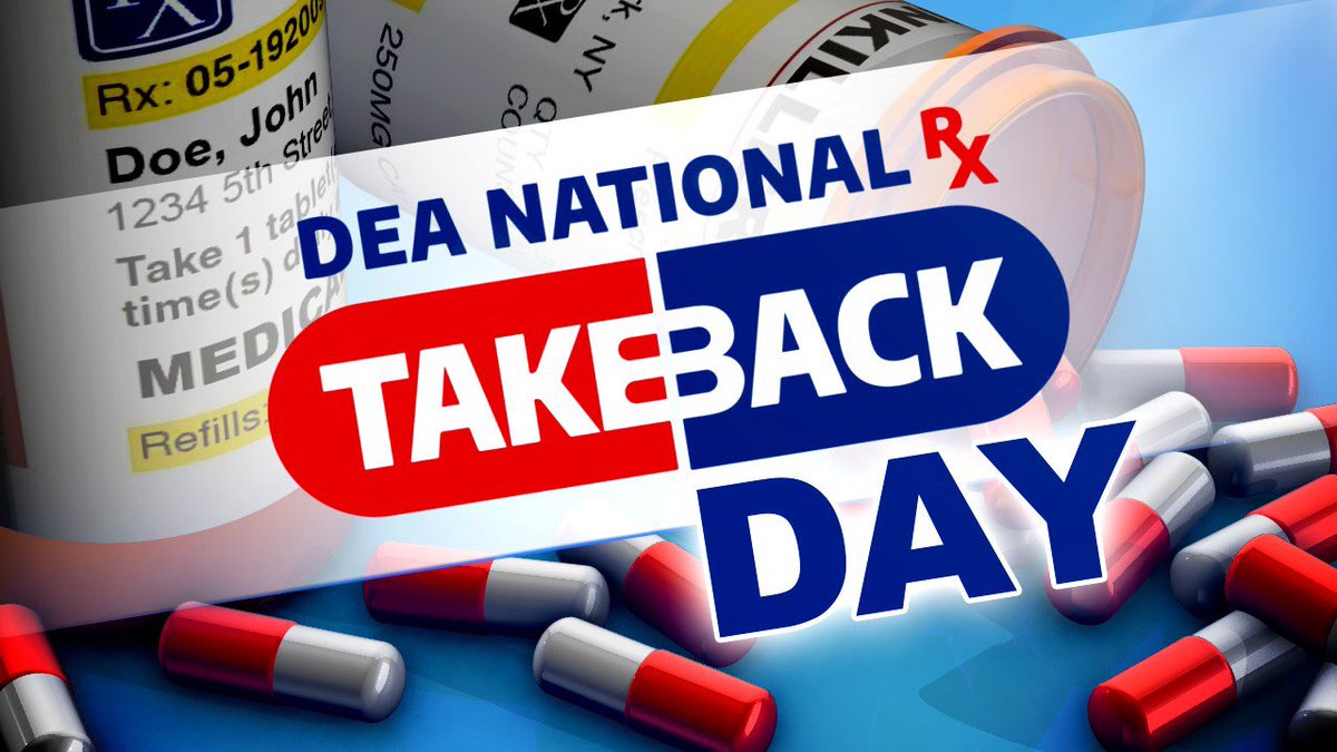Plymouth Police Dept (@plymouth_police) on Twitter photo DEA National #TakeBackDay Saturday, October 23rd, 10am-2pm in our front parking lot at 20 Long Pond Road <a href="/DEAWashingtonDC/">DEAWashington</a>
takebackday.dea.gov DEA National #TakeBackDay Saturday, October 23rd, 10am-2pm in our front parking lot at 20 Long Pond Road <a href="/DEAWashingtonDC/">DEAWashington</a>
takebackday.dea.gov
