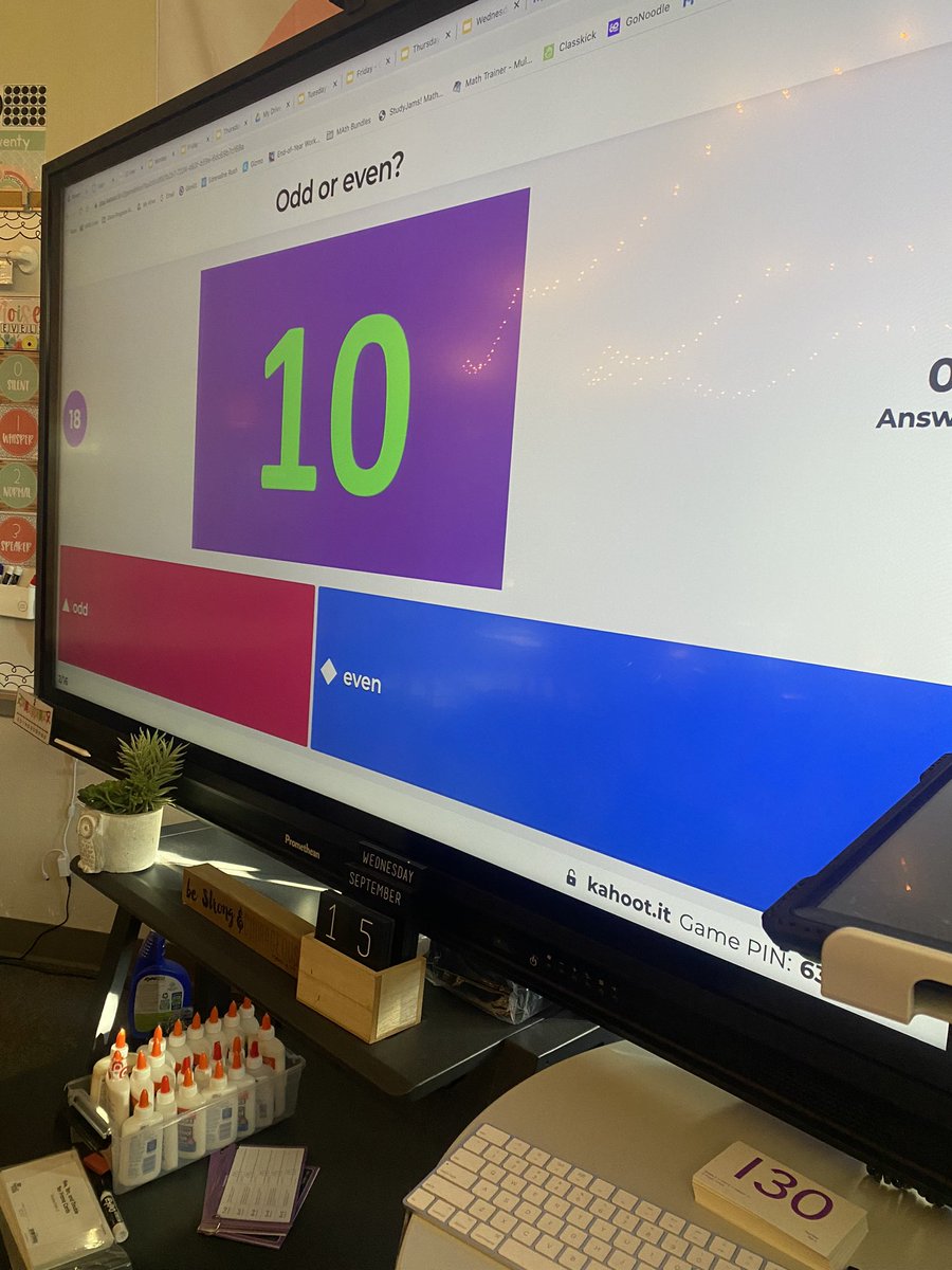 MrsOlson82's tweet photo. First day playing Kahoot today to show me they know their EVEN and ODD #s @Longbranch_Elem https://t.co/xRYgNbPUsu