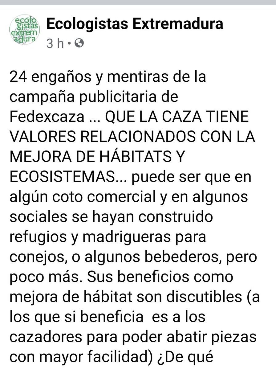 EcologistasEx's tweet photo. #mentiras_fedexcaza https://t.co/ixqeayahhf