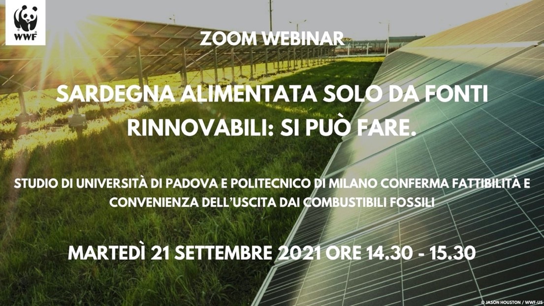 #Sardegna alimentata solo da fonti #rinnovabili ? 
Si può fare♻️
Martedì #21settembre dalle 14,30 il #webinar su zoom dedicato allo studio di <a href="/UniPadova/">Università di Padova</a> e <a href="/polimi/">Politecnico di Milano</a> per fare uscire la regione da tutti i combustibili #fossili 
Registrati👉bit.ly/3A9jB6N