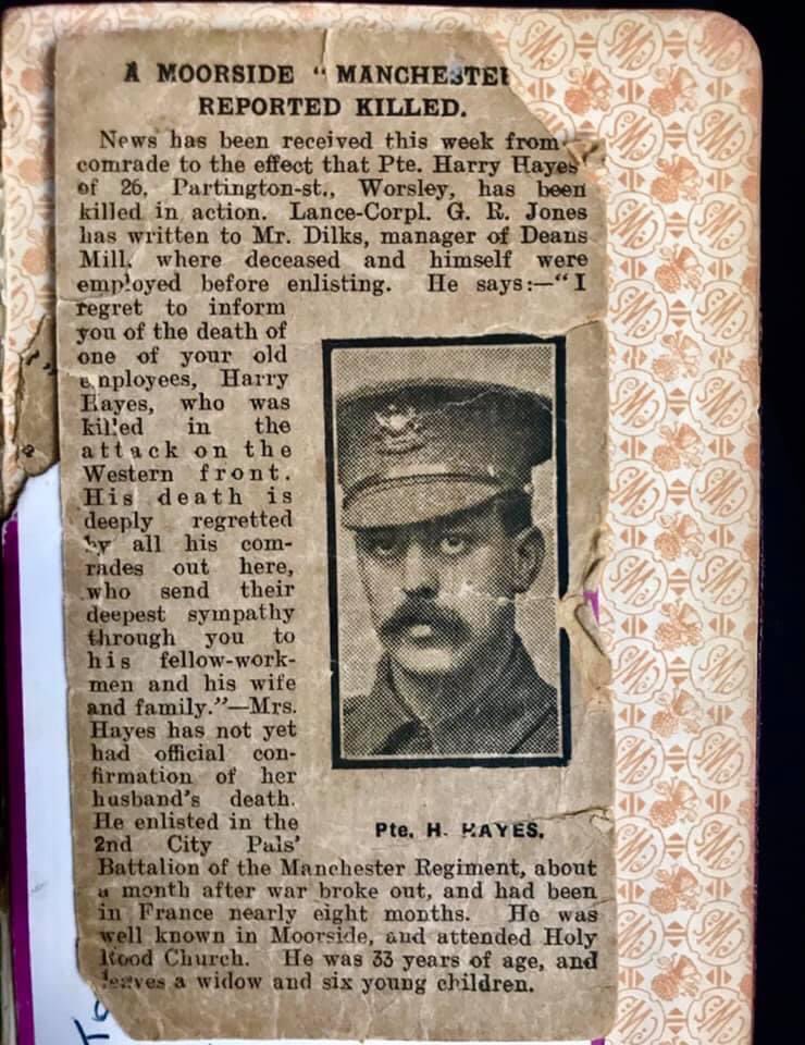 StarryTheatre's tweet photo. ✨Private Harry Hayes✨ 
Harry had left behind letters and diaries that provide the true inspiration to this story. There is also a newspaper article documentating Harry’s death. He was just 33.
‘I REMAIN’ showing 24th-26th Sept 7.30pm @footlightshouse 
Link in bio for tickets! https://t.co/IbxMKbWi6I