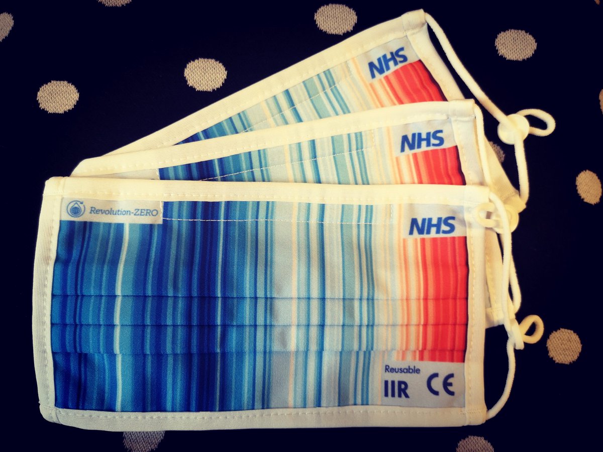 Annie de Bray (@anniedbb) on Twitter photo Mega excited to get the OK to use fluid-resistant, reusable face masks in non-Covid areas at <a href="/SWBHnhs/">SWB NHS Trust</a> - and have these fab <a href="/RevolutionZERO1/">Revolution-ZERO</a> climate stripes masks hand-delivered by the head of IPC! Good for 40 washes each - 120 masks not headed to the ocean #ClimateEmergency #PPE Mega excited to get the OK to use fluid-resistant, reusable face masks in non-Covid areas at <a href="/SWBHnhs/">SWB NHS Trust</a> - and have these fab <a href="/RevolutionZERO1/">Revolution-ZERO</a> climate stripes masks hand-delivered by the head of IPC! Good for 40 washes each - 120 masks not headed to the ocean #ClimateEmergency #PPE