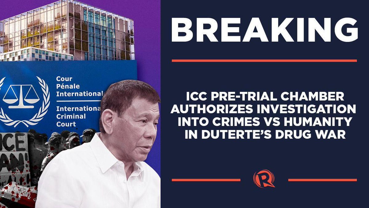 rapplerdotcom's tweet image. BREAKING NEWS. The International Criminal Court pre-trial chamber has opened the crucial investigation into the Philippine war on drugs, the court&apos;s pre-trial chamber announced on Wednesday, September 15. 

READ: rappler.com/nation/interna…