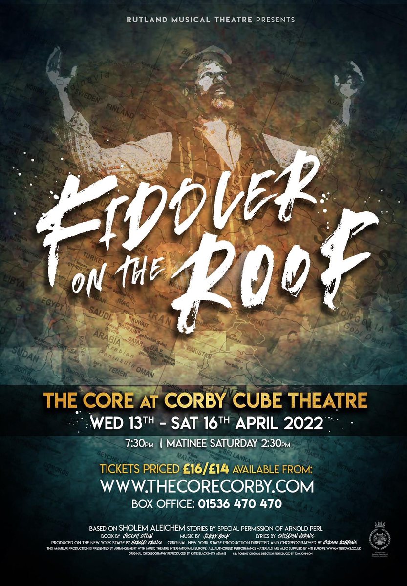 🎻 WELCOME BACK TO ANATEVKA 🎻

Rutland Musical Theatre are proud to announce tickets for our April 2022 production of 'Fiddler on the Roof' at The Core At Corby Cube are BACK ON SALE! 

Tickets can now be purchased from: 
💻 thecorecorby.com/whats-on/fiddl…
📞 Box office: 01536 470470