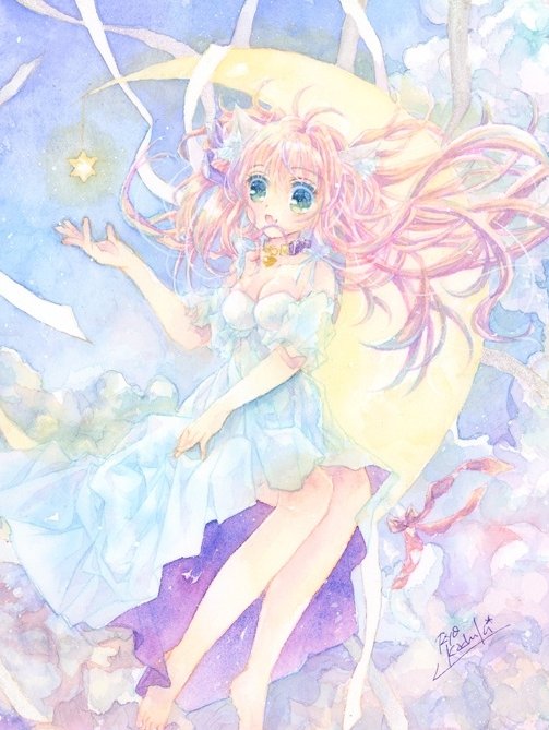 ðãmoon rideã
----------
#éææ°Žåœ© #é¡åœ© #watercolour
ãããã§ãã·ã§ãã«æ°Žåœ©çŽ/äžç®