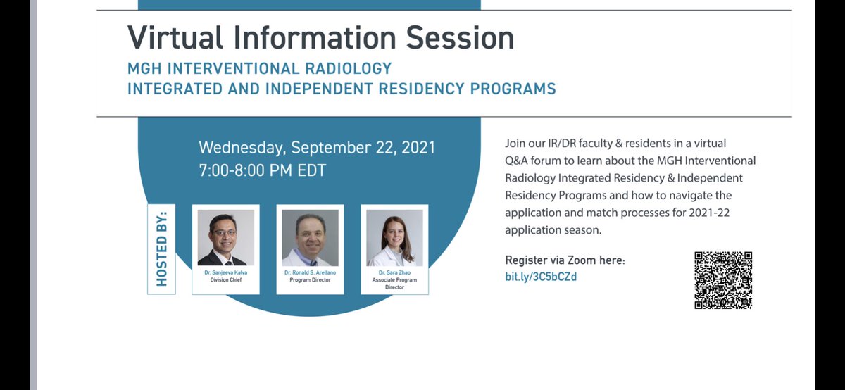 MGHIR (@mghir1) on Twitter photo Join us on Sept 22, 2021 to learn about the <a href="/MGHIR1/">MGHIR</a> Integrated & Independent Residency Program <a href="/MGHImaging/">Mass General Imaging</a> <a href="/futureradres/">Future Radiology Residents</a> #radres bit.ly/3C5bCZd Join us on Sept 22, 2021 to learn about the <a href="/MGHIR1/">MGHIR</a> Integrated & Independent Residency Program <a href="/MGHImaging/">Mass General Imaging</a> <a href="/futureradres/">Future Radiology Residents</a> #radres bit.ly/3C5bCZd
