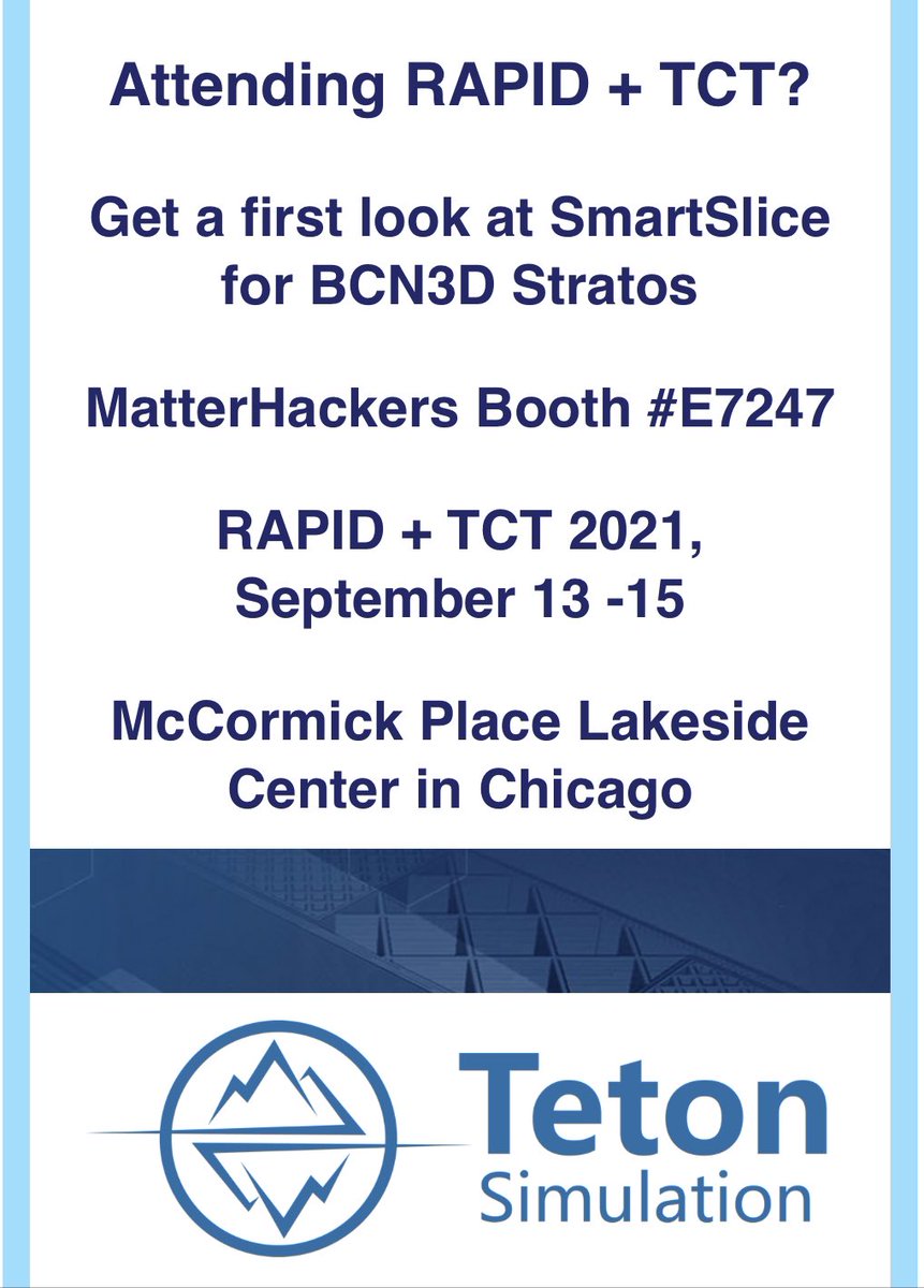 Last day at <a href="/RAPID_Event/">RAPID + TCT Event</a>! Win a FREE <a href="/PulseDDD/">Pulse Custom 3D Printer</a> #3Dprinter at <a href="/MatterHackers/">MatterHackers</a> Booth E7247 and learn about <a href="/bcn3dtech/">BCN3D Technologies</a>, <a href="/Ultimaker/">UltiMaker</a>, SmartSlice by @TetonSim, <a href="/BASF/">BASF</a> 316L FDM filament, <a href="/AmericaMakes/">America Makes</a> and lots more! #rapidevent #additivemanufacturing #3dprinted