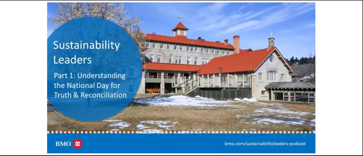 Listen to the latest #SustainabilityLeaders podcast with <a href="/BMO/">BMO</a>’s Kona Goulet and Niigaan Sinclair as they discuss the purpose behind Canada’s first Day of Truth and Reconciliation. 

linkedin.com/feed/update/ur…