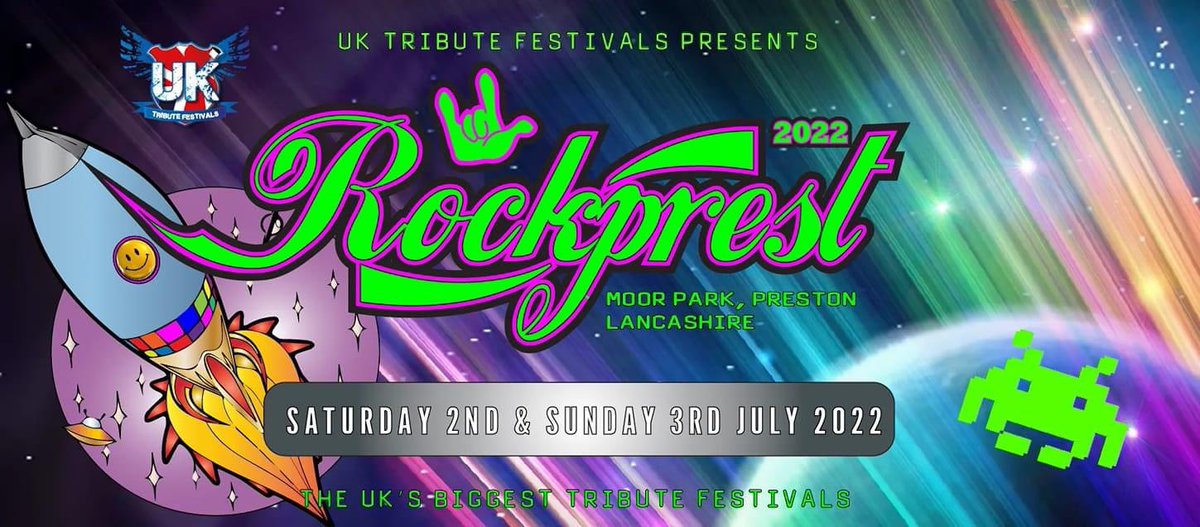 Rockprestfest's tweet photo. Rockprest Returns....
Saturday 2nd & Sunday 3rd July 2022 .... Pre Reg coming soon.. #rockprest #preston #rockprest2022 https://t.co/PYUcSK7dPV