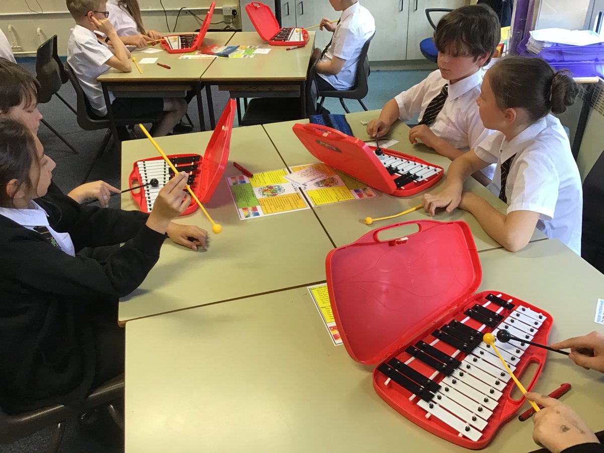 Year 6 had their first lesson using the glockenspiel today! #music #funlessons