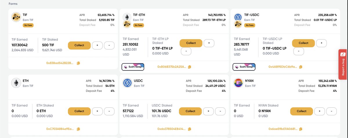 Tif_Finance's tweet photo. $TIF community, how are you enjoying these 🔥APRs!?

We are about to break $1,000,000 in TVL shortly after launch!

#Arbitrum https://t.co/Y67k6nKIsF