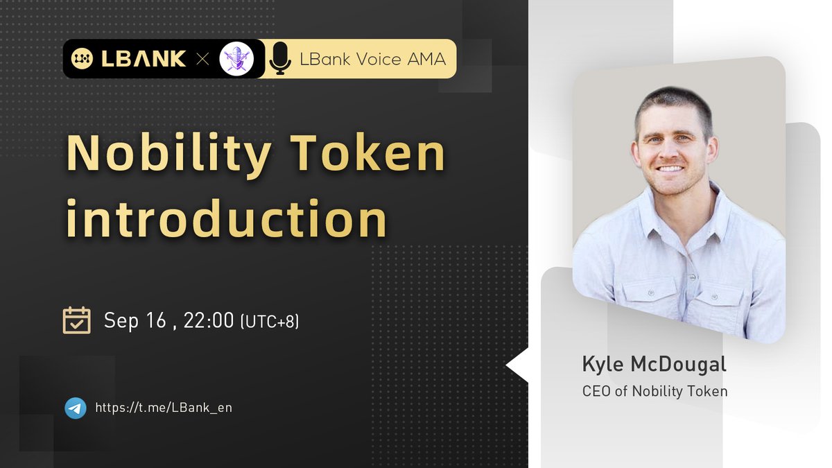 🔥We will hold one Voice AMA with <a href="/nobilitytoken/">Nobilitytoken</a>
Join us and ask anything you wanna know about $NBL!

🎁100 lucky winners share 2,480,080 $NBL
✅ Follow us &amp; <a href="/nobilitytoken/">Nobilitytoken</a>
✅ RT &amp; @ 3 friends
✅ Join:t.me/LBank_en
✅ Fill in:bit.ly/3nxbDRz

#giveaway #LBankAMA