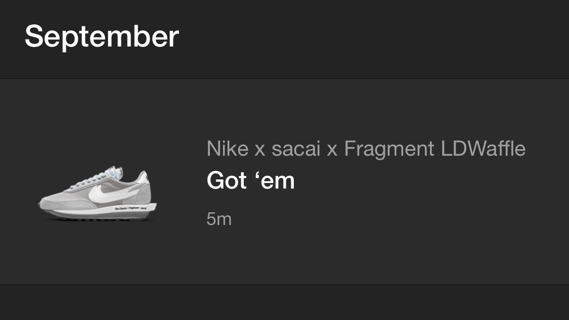jwware's tweet photo. @MoeMoney691517 @SOLELINKS My first W!!!! https://t.co/G7jAJmsnoB