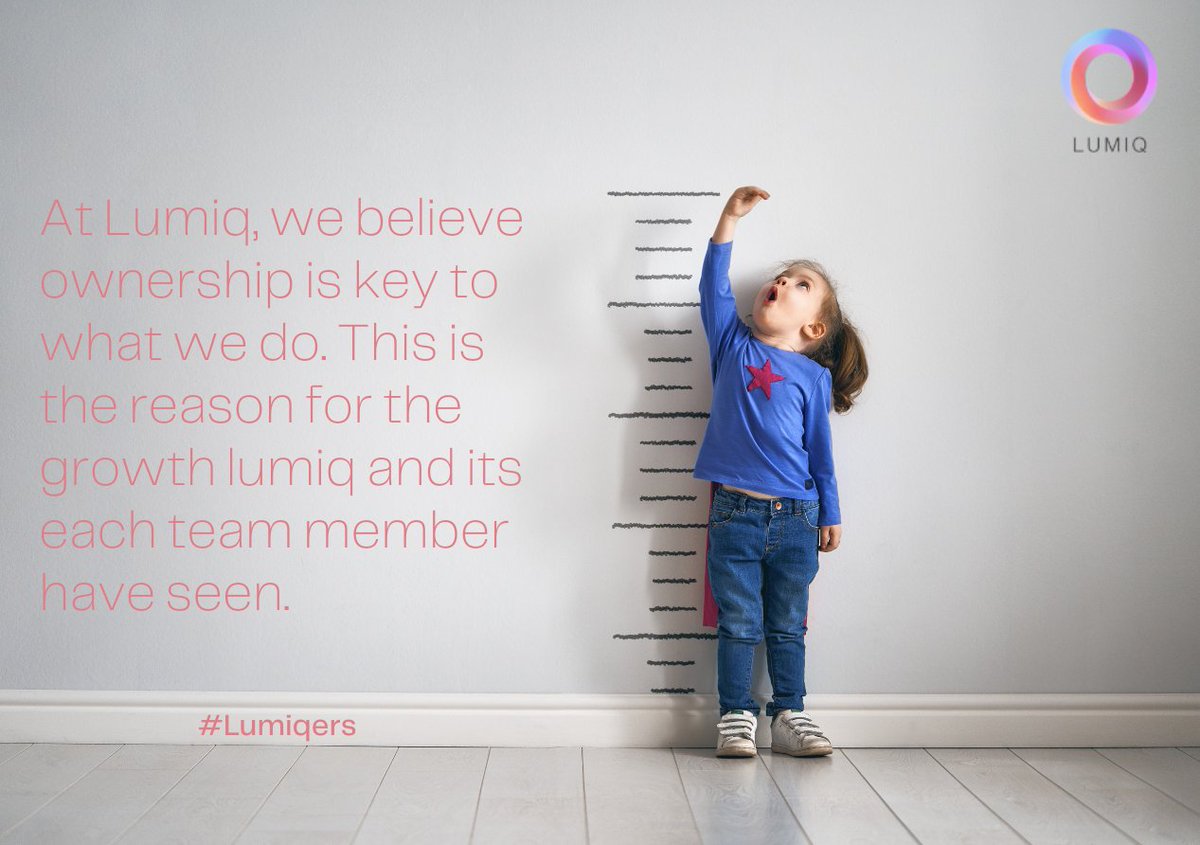 At Lumiq, ownership is key to what we do.

#Lumiquers #startupculture #reversementoring #employeeengagement #companyculture #workculture #employeeexperience  #companyvalues #teambuilding #worklife #companyculturematters