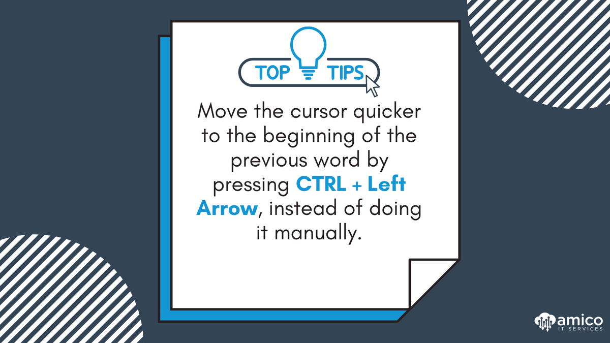 Tip of the Week💡

Do you have to type lengthy documents as part of your job?

Here's a quick tip on how to improve your typing speed 👇⌨️

#Tips | #tipsandtricks | #TechTips