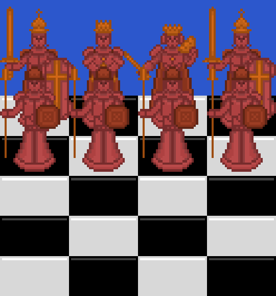 Troll2152's tweet photo. #set of #ChessPieces for @Pixel_Dailies 
Follow Me!
Remember to check my past tweets.
#pixelart #pixelartists #art #pixel_dailies https://t.co/e4qepeGaCf