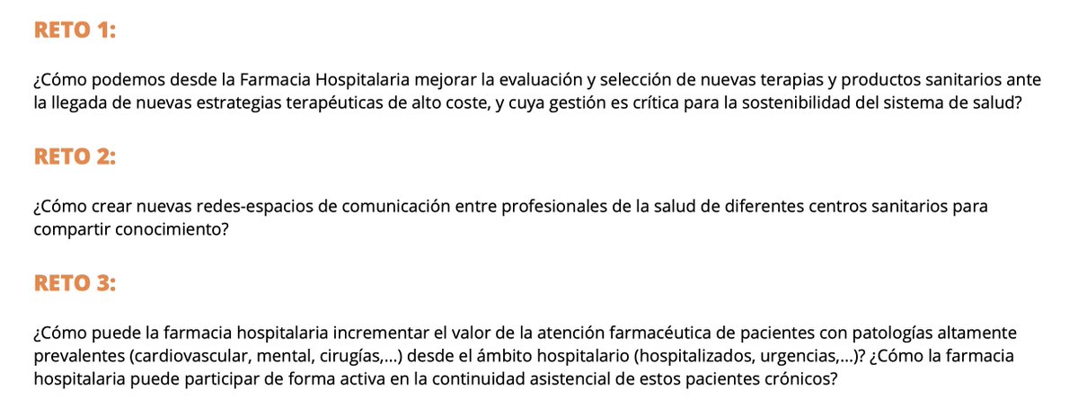 En la 2a edición #foro #innovacion de la <a href="/sefh_/">S.E.F.H</a>  buscamos ideas que resuelvan estos 3 retos. ¿aportas tu granito de talento para construir juntos la salud del futuro? Participa en foroinnovacion-2edicion.sefh.es