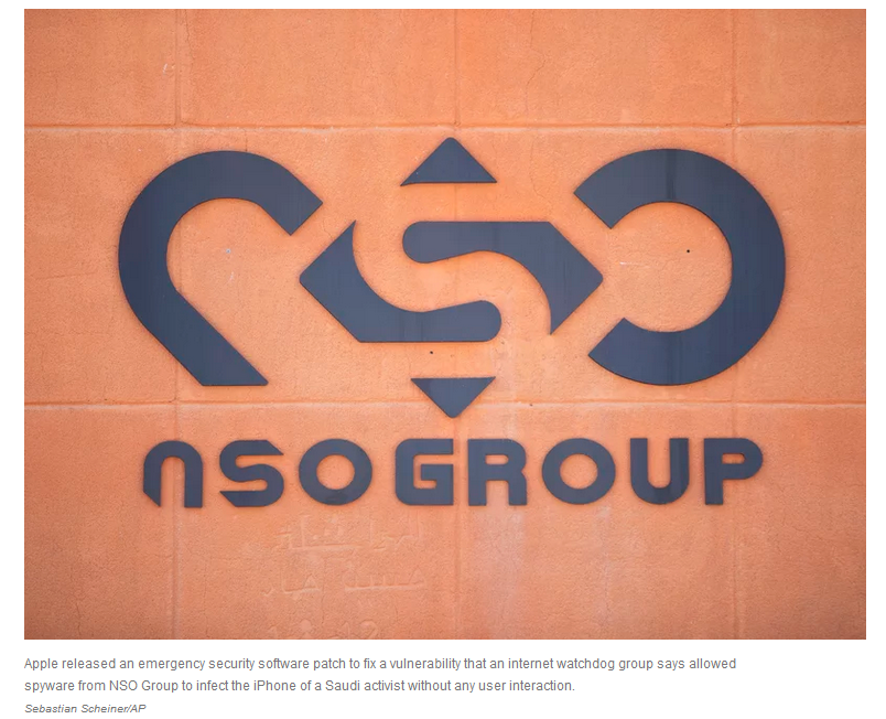 v2systems's tweet image. #Apple released a critical #SoftwarePatch to fix a #SecurityVulnerability that researchers said could allow #hackers to directly infect #iPhones and other #AppleDevices without any user action.

From NPR:
ow.ly/Grr450G9WNL