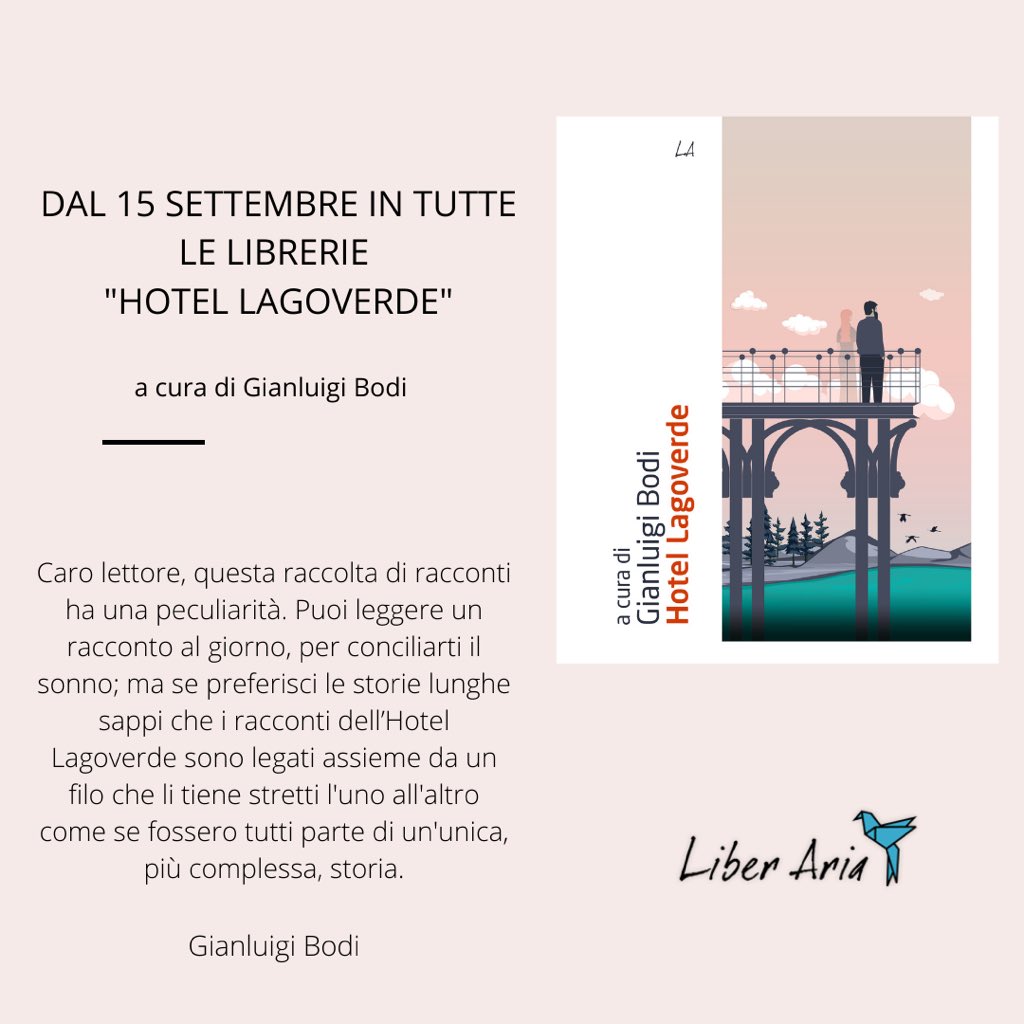 L’attesa è finita! Da oggi in libreria c’è #HotelLagoverde, la bellissima raccolta di racconti curata da @Gianluigibodi.

Pronti a perdervi nelle sue stanze?