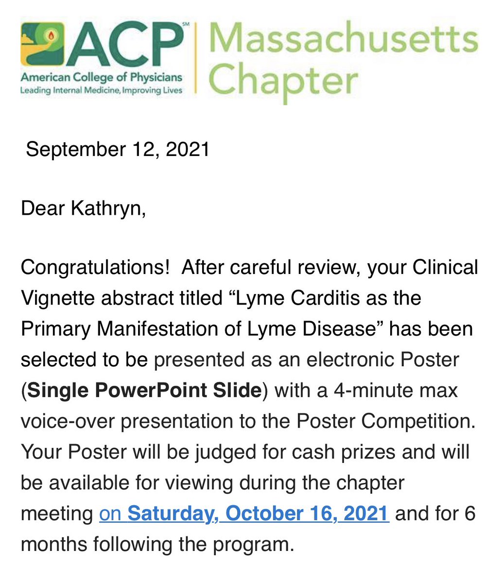Very excited to present this interesting clinical vignette as a virtual poster! (Although it means I have to listen to my voice recorded 😅) #MedTwitter <a href="/ACPMAChapter/">ACP Massachusetts</a> <a href="/ACPinternists/">ACP</a>