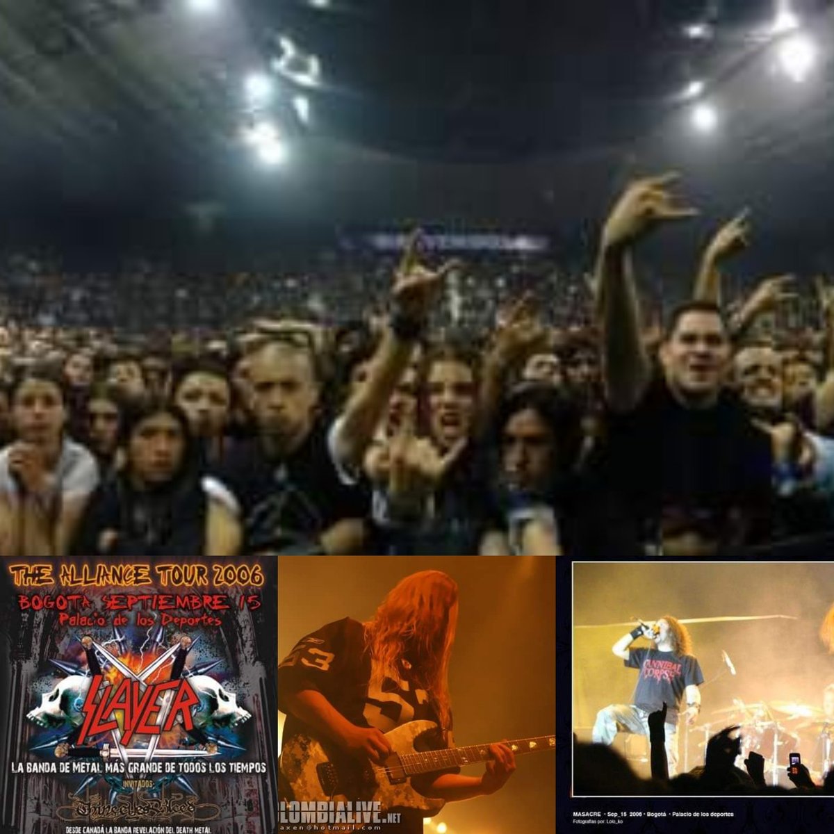 15 years ago 15/09/2006 <a href="/Slayer/">Slayer</a> in Colombia / un día como hoy hace 15 años un show histórico para la escena 🇨🇴🔥 alineación original #JeffHanneman y <a href="/TheDaveLombardo/">Dave Lombardo</a> inolvidable presentación #Slayer #Bogota <a href="/radionica/">Mila Mila</a> <a href="/masacremetalofi/">masacremetaloficial</a> <a href="/Radioacktiva_/">Radioacktiva_</a> <a href="/laxmasmusica/">La X Más Música</a> <a href="/ShockCo/">Shock.co</a>