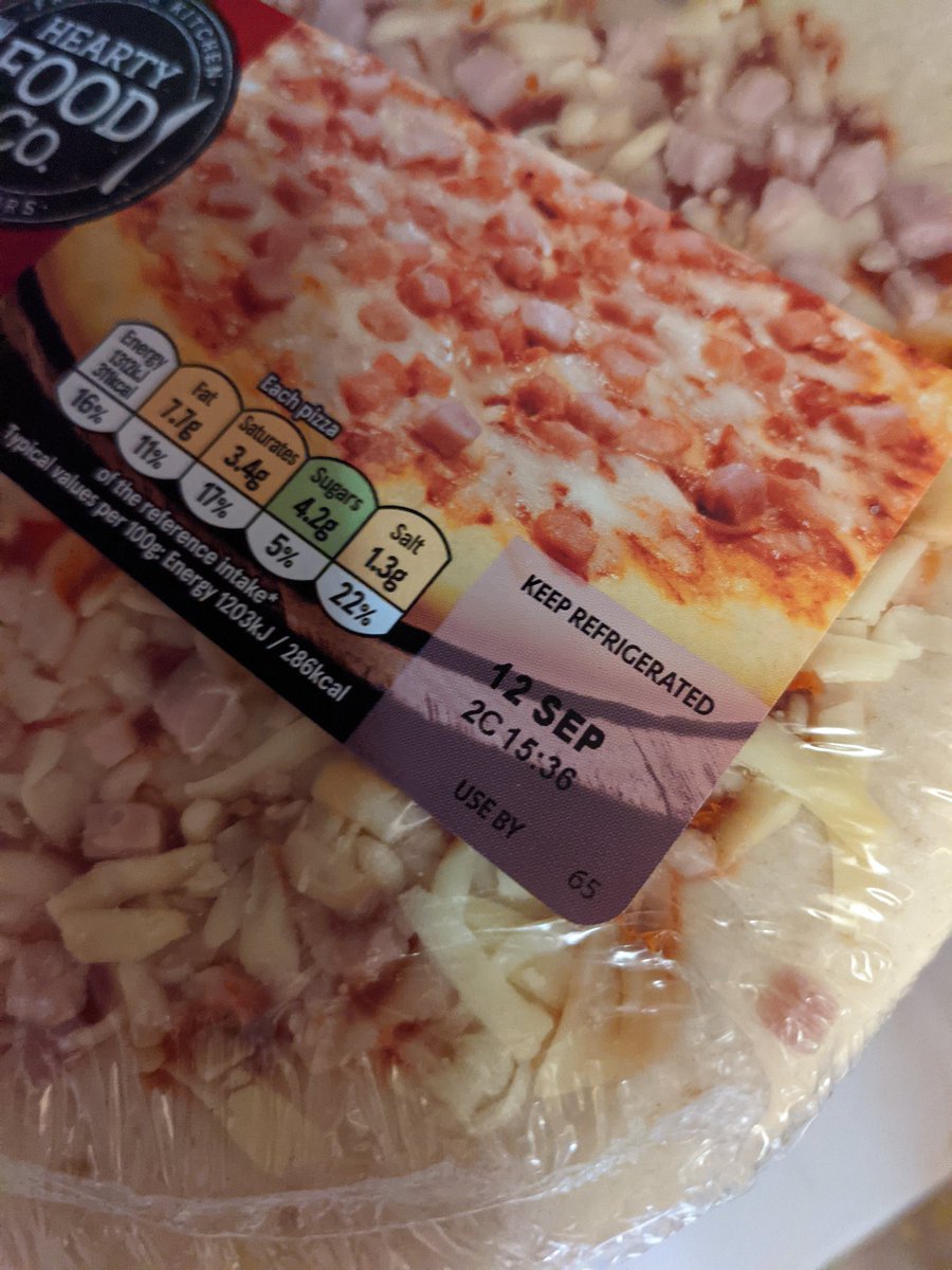 bluemaroo3's tweet photo. Hi @Tesco This pizza was delivered to us last night (14th September) As you can see it was already two days out of date. How do I get a refund? The reason we get online delivery is because I have a clinically vulnerable child &amp; no car so returning it to the store is not an option https://t.co/RyLmmdQNiY