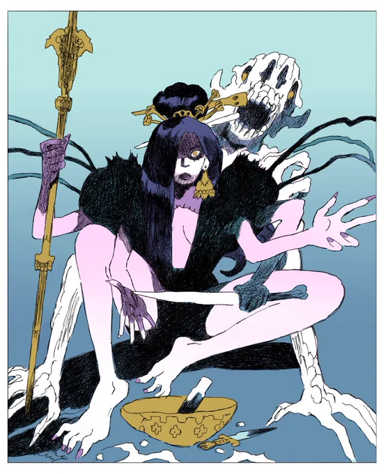 Drawing from 「Witchcraft &amp; Melancholia」(published by @peowstudio 💖) 