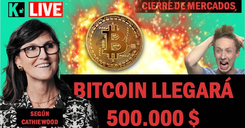 economia305's tweet photo. YA EN VIVO Cierre de Mercados 🚀

Cathie Wood se reafirma;

Bitcoin llegará a los 500.000 $ 😱😱

Con @JavierCrespoDM  @deloreankt @DLeyguarda @LFernandoBL 

Presenta @Sergio_fdez_7 

AQUÍ 👇👇
https://t.co/qX0pEqQ3Jq

#Bitcoin #bitcoin500k #cathiewood #btc