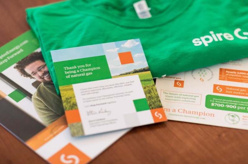 s_peddie's tweet photo. Some collateral I designed for our internal campaign to motivate employees to #StepForward and become Champions of Natural Gas. #graphicdesign #designforchange https://t.co/BHmBhkHbtE