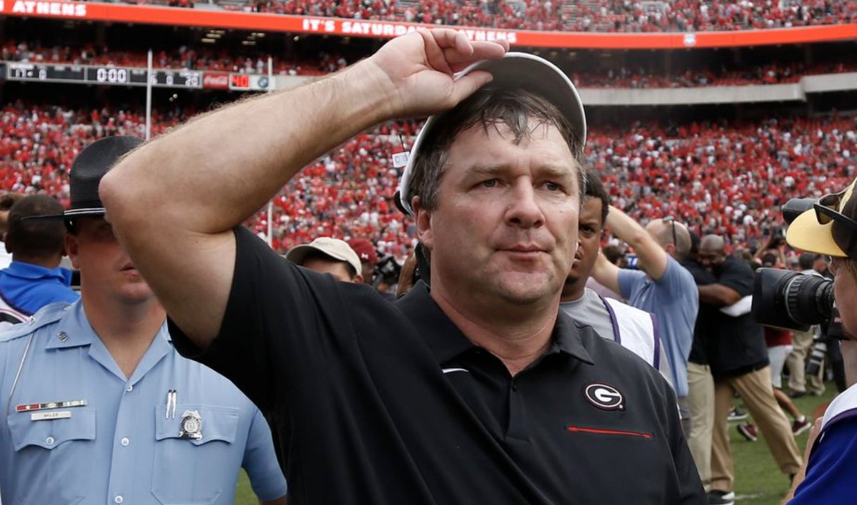 DawgNation's tweet photo. Kirby Smart is pretty confident his team won't suffer a repeat of what happened in 2019 against South Carolina. 
But it's not because the Bulldogs now have Will Muschamp on their sideline: https://t.co/UBTih71g5w https://t.co/bdPENli8IY