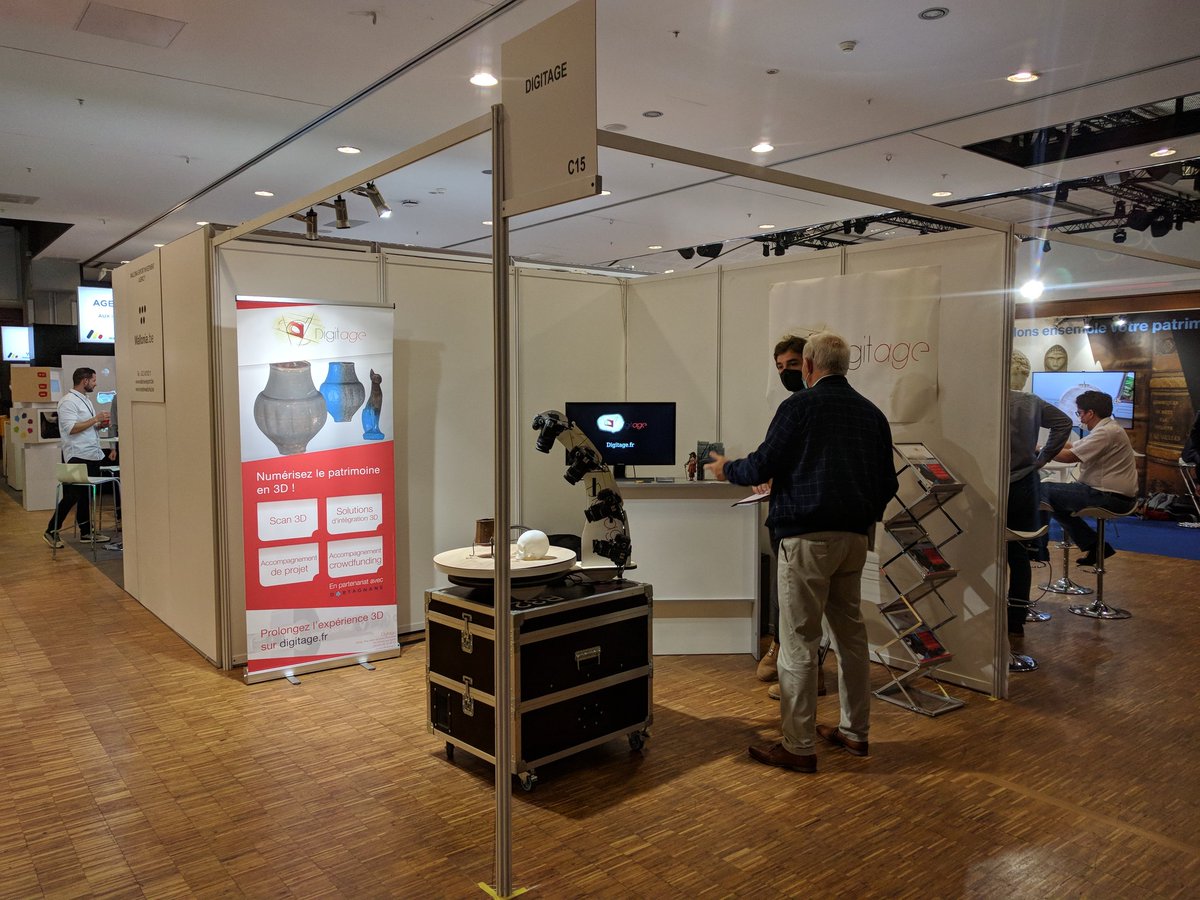 digitage3d's tweet image. Retour sur les salons cette semaine, au #SITEM2021 où nous présentons notre prototype de scanner photogrammétrique d&apos;objets et notre dernier showreel !