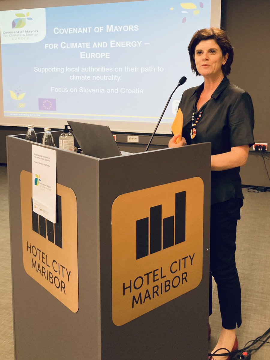 FEDARENE Vice President Vlasta krmelj introduces the <a href="/eumayors/">Covenant of Mayors - Europe</a> event in Maribor. Slovenian and Croatian #mayors stand ready to act, commit, network and engage to achieve #carbonneutrality by 2050.