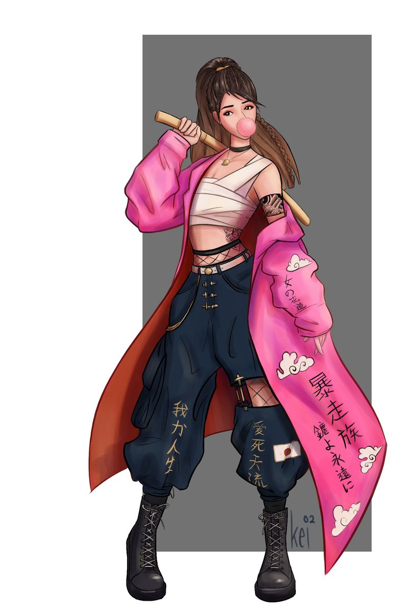 whisterful's tweet photo. i do character design too!! this was my first attempt at an oc 😅 she will 100% kick your butt u_u https://t.co/3fXckizZk2