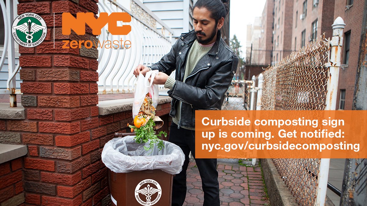 chrissbenjam's tweet image. The NYC Department of Sanitation posts regularly about curbside composting at @nycsanitation and @nyczerowaste. #isignedup  #makecompostnottrash!