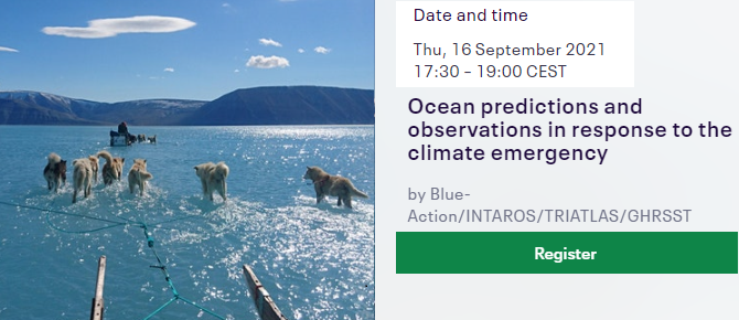 There's still time to register for the #OceanDecadeLaboratories  🌊

🕑17:30-19:00 CEST 
🗓️16 Sept 2021

🔗tinyurl.com/APredictedOcean

@UNOceanDecade  #PredictedOcean @BG10Blueaction @TRIATLASproject @IntarosProject @GHRSST @NOCnews