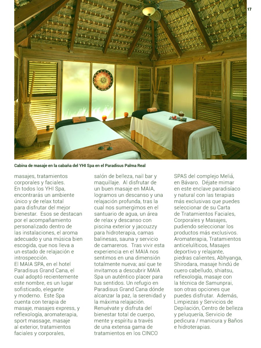 A propósito del Fin de Semana Mundial del Bienestar que celebrará <a href="/MeliaHtlResorts/">Melia Hotels</a> Punta Cana, del 17 al 19 de Spt. entra en este enlace de nuestra revista KOLF: issuu.com/golfistasdomin… y conoce los 5 fabulosos Spas que tiene <a href="/MeliaHotelsInt/">Meliá Hotels International</a> en #RepublicaDominicana <a href="/iagorivera/">Santiago Rivera</a>