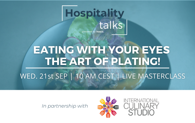 May the sauce be with you! Join #Hosco and @IntCulStdNZ on Tuesday 21st September at 10am CEST for our free masterclass: #Eating With Your Eyes - The Art of #Plating! Join us to discover the 10 most important elements on all your plates and much more... bit.ly/3ndFxKs