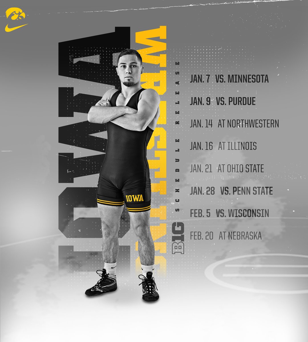 Hawks_Wrestling's tweet photo. Who's ready for Hawkeye Wrestling?

🔗 https://t.co/GIfIeg0UhK
📅 https://t.co/rQPZpqME4b
🎟 https://t.co/ogGdYDkeSU

#FightForIowa https://t.co/vgkhzk0h7l