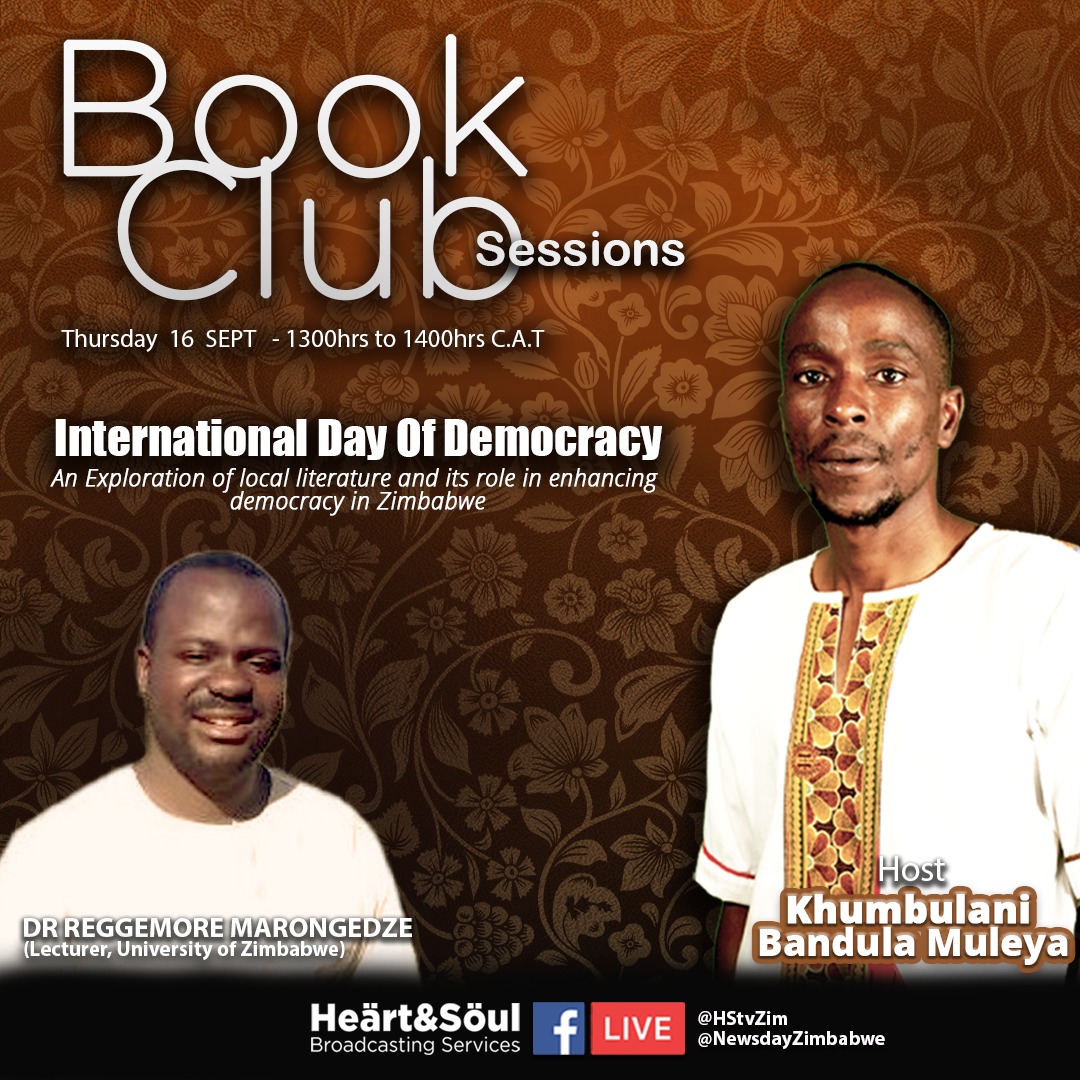 This Thursday @1300hrs CAT on Book Club Sessions we celebrate International Day for Democracy by doing an exploration on the history of local literature, its influence in triggering the liberation struggle as well as its role in enhancing democracy in Zimbabwe. https://t.co/EVybryS01W