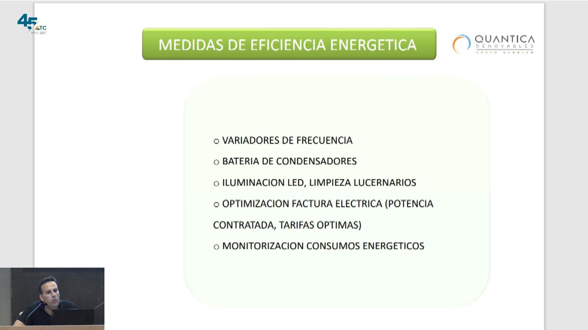 📹 Víctor J. Gaceta, Gerente C.V. de @Quantum_Energia inicia la sesión de hoy hablándonos de eficiencia y autoconsumo fotovoltaico en instalaciones de rectificado y pulido.