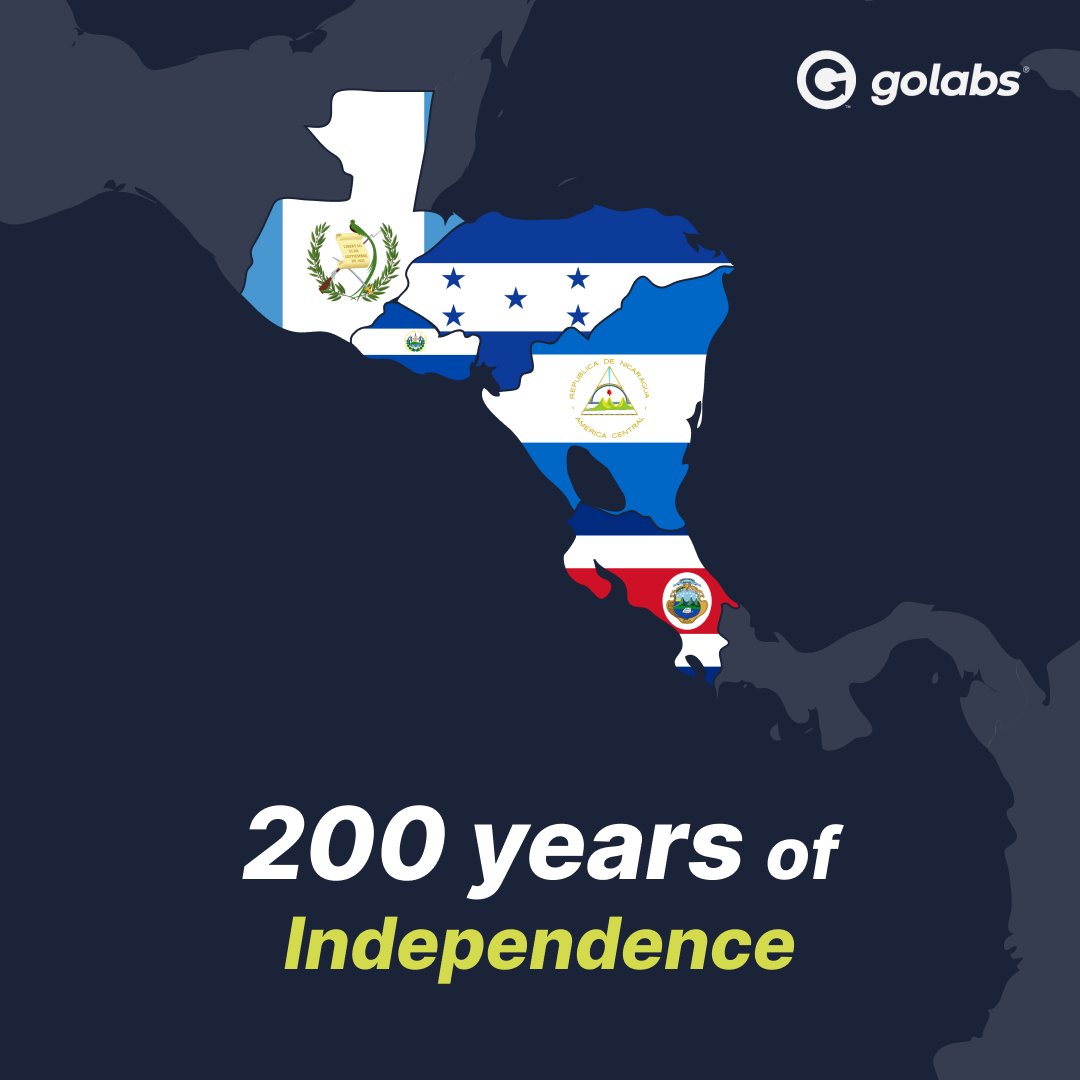 Golabs on Twitter: "Happy Central America Independence Day to all clients, coworkers, friends, and family in Costa Rica, El Salvador, Guatemala, Honduras, and Nicaragua! #bicentenario #independenceday https://t.co/9bzhij21tr" / Twitter