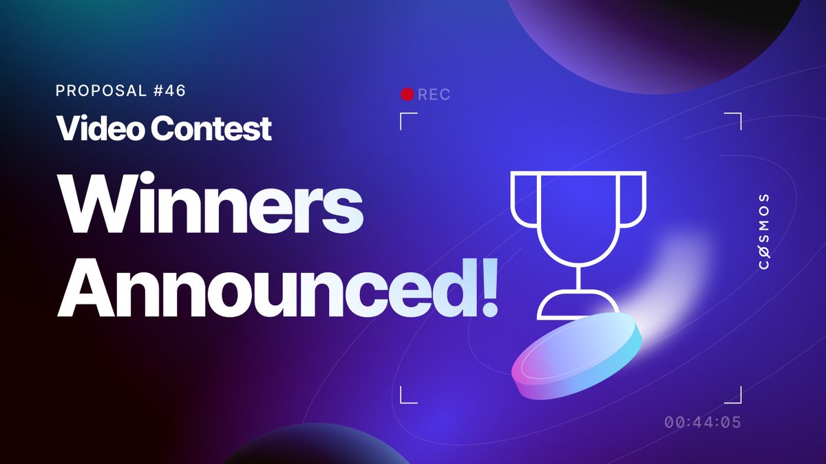 RockItCoin's tweet photo. Congrats to @ConeyDaddy and the other winners of the @cosmos video contest! Stop by the cosmos blog to view the winning videos and learn about $ATOM, the #internetofblockchain! https://t.co/yRFuqgR9V2 https://t.co/LrHxuy73Zk