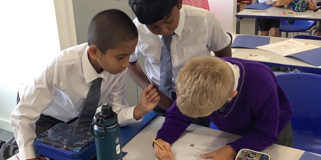 BansteadPrep's tweet photo. #Collaboration and #Tenacity in action for our #RoaldDahlDay #BPS_Languages quiz earlier this week. #BPS_Values #EducationwithCharacter https://t.co/buwAotvi9k