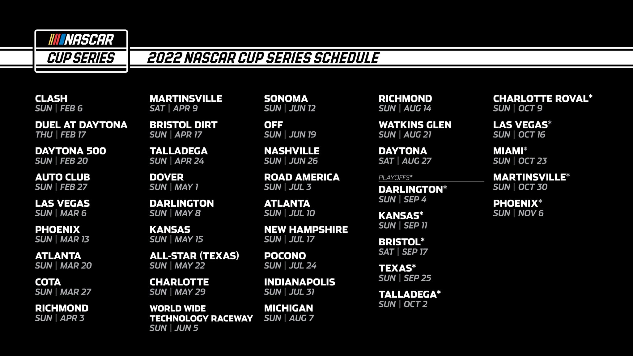 nascar-on-twitter-mark-those-calendars-the-2022-nascar-cup-series