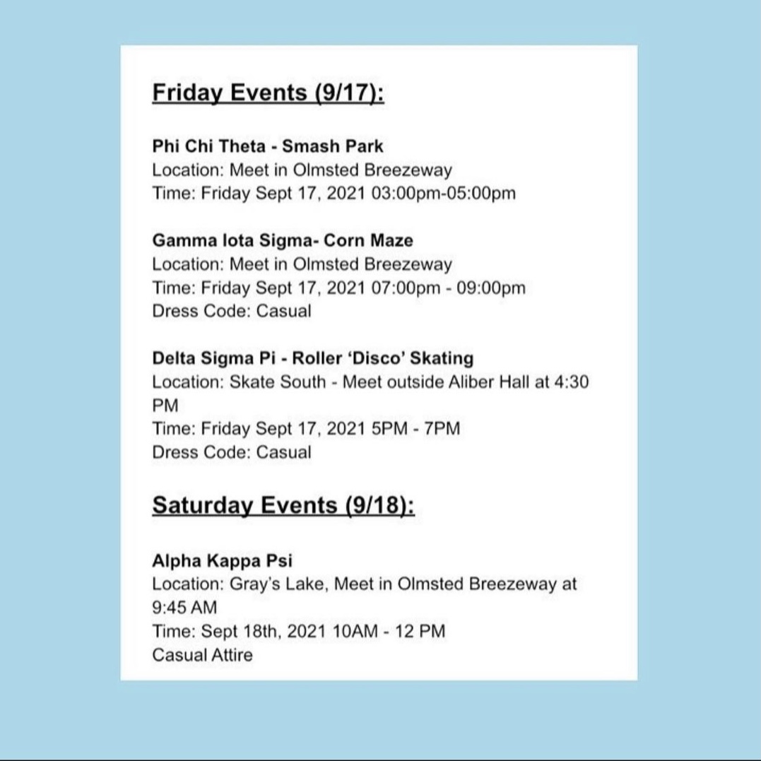 DrakeStIL's tweet image. Last night the professional fraternities had their meet and greet in order to welcome all of their potential new members and let them know a bit about themselves. Don't forget to go to some of their events this week to get to know each of them in a more casual setting!