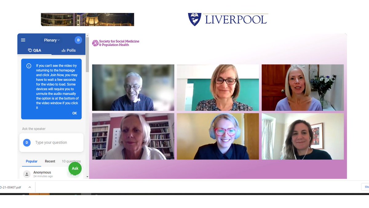 Society for Social Medicine & Population Health (@socsocmed) on Twitter photo A lovely and stimulating discussion with our panel of experts <a href="/LindaBauld/">Linda Bauld</a> #DameAnneJohnson
on #weightcontrol #obesity #foodpolicy and #advertising
Chaired by <a href="/SimonCapewell99/">Simon Capewell</a> #JanisBaird
#SSM2021
<a href="/MCR_SSM/">MCR_SSM</a>
<a href="/ECR_SSM/">ECR SSM</a>
<a href="/Food_Foundation/">The Food Foundation</a>
<a href="/foodchoice_work/">Food Choice</a> A lovely and stimulating discussion with our panel of experts <a href="/LindaBauld/">Linda Bauld</a> #DameAnneJohnson
on #weightcontrol #obesity #foodpolicy and #advertising
Chaired by <a href="/SimonCapewell99/">Simon Capewell</a> #JanisBaird
#SSM2021
<a href="/MCR_SSM/">MCR_SSM</a>
<a href="/ECR_SSM/">ECR SSM</a>
<a href="/Food_Foundation/">The Food Foundation</a>
<a href="/foodchoice_work/">Food Choice</a>