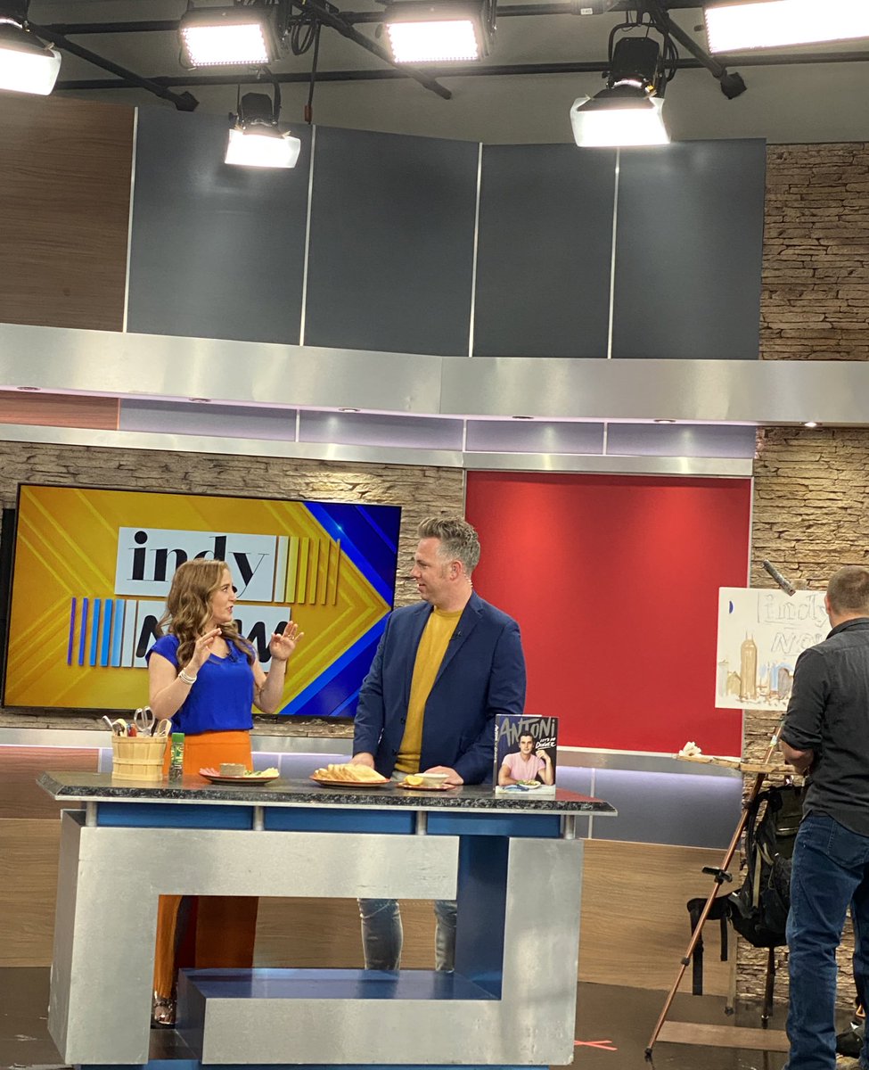 Indy_StreetTeam's tweet photo. Here’s a little behind the scenes of Indy Now since we are half way through premiere week! 🤩 

Hope you’ve been excited as we are about all of these guest stars! Who are you excited to see next!?💛💙 https://t.co/89xdsVtY63