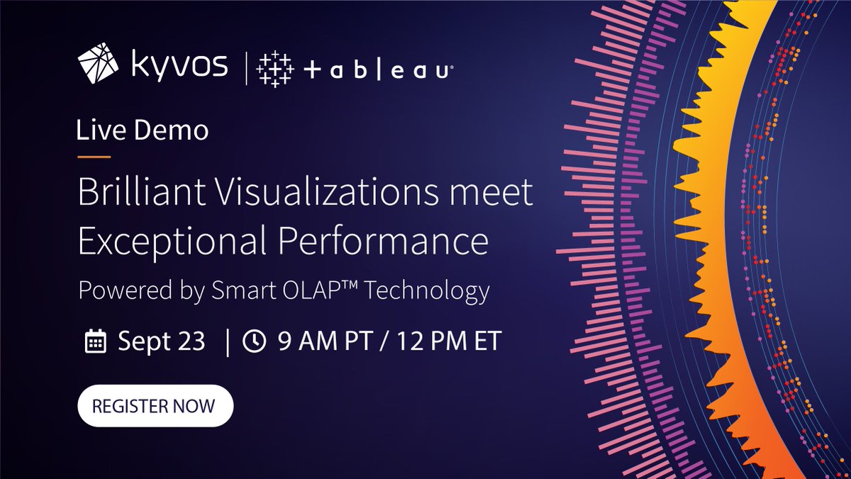 KyvosInsights's tweet image. Join our Live demo next week to see how #Kyvos, our BI acceleration platform boosts Tableau’s performance and enables business users to instantly analyze massive datasets, be it on the cloud or on-premise data lakes. bit.ly/2XmWpnb
#TableauSoftware #TableauVisualization