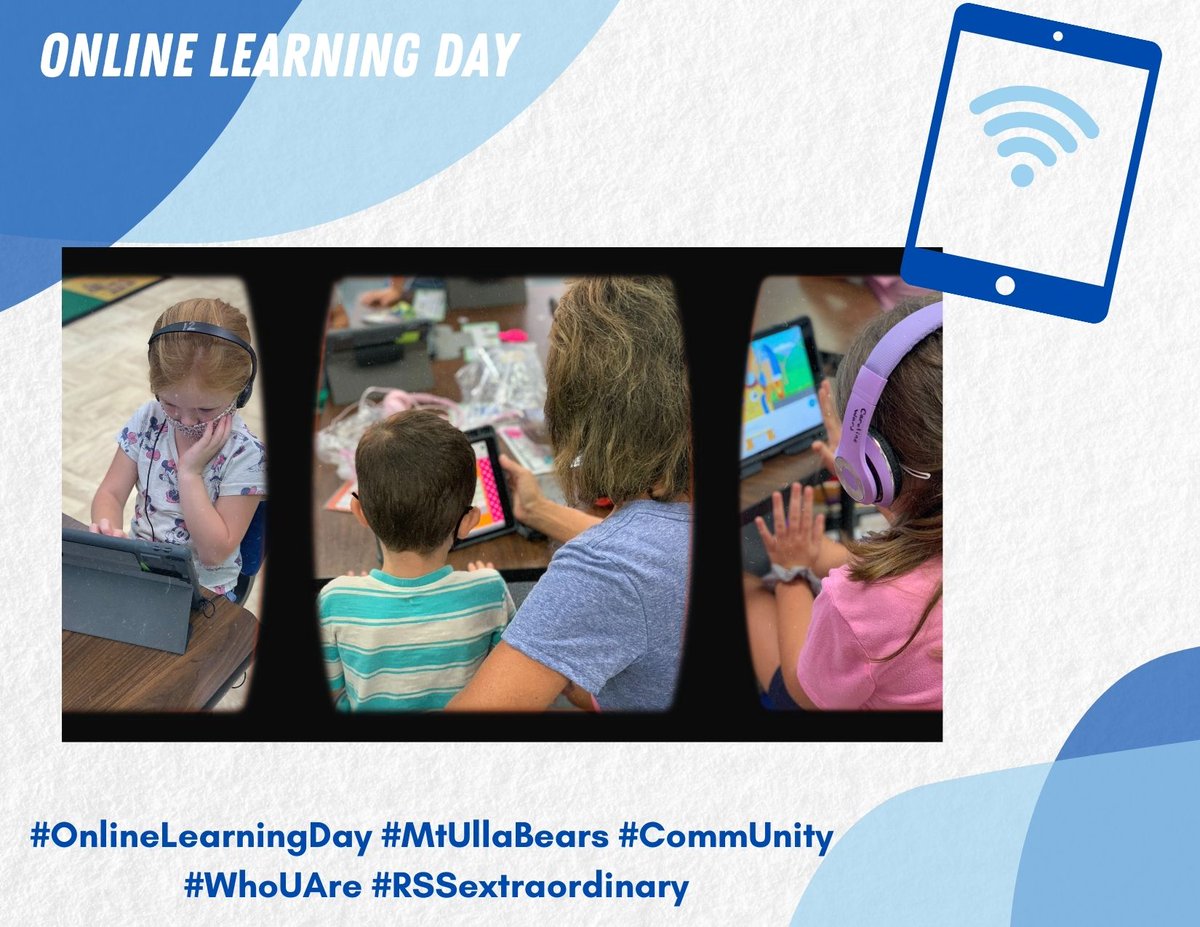 What's an advantage of online learning?
Online learning can be personalized to meet a variety of learning styles for students! <a href="/MtUllaES/">Mt. Ulla Elementary School</a> 

#OnlineLearningDay #CommUnity #WhoUAre #MtUllaBears #RSSextraordinary